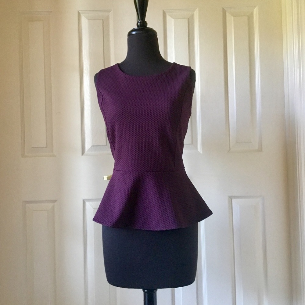 Purple Peplum Top